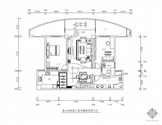 复式楼四居室装修资料下载-某复式楼装修方案图