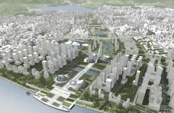 核心区建筑资料下载-[浙江]新城核心区城市规划方案