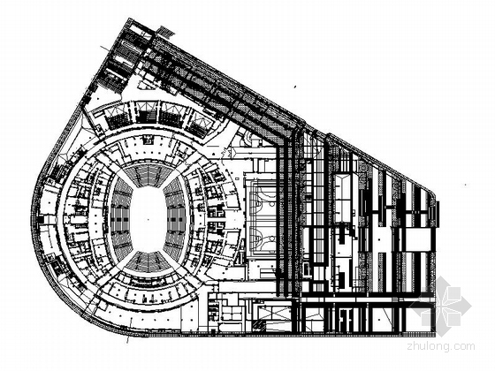 五层商业建筑设计cad资料下载-[江苏]五层金属屋面综合型市级体育中心建筑设计施工图