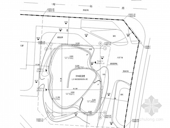 [江西]2层商业综合体建筑方案文本(含cad)-总平面图