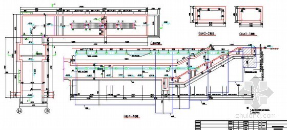 地下出入口CAD资料下载-地下通道出入口工程主体结构平纵设计图