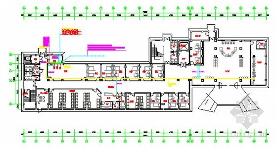 [江苏]社区卫生服务中心改造装修工程量清单(标底 全套施工图纸)-一层干线平面图 
