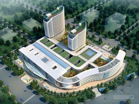 现代流线型风格建筑资料下载-[云南]省级流线型立面现代智能化医院设计方案文本