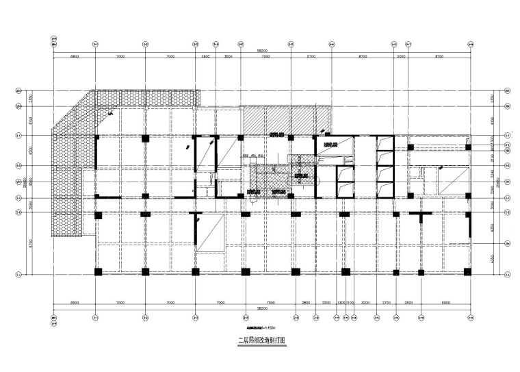 100米办公楼建筑图纸资料下载-[成都]12层框剪结构办公楼结构改造施工图（2012）