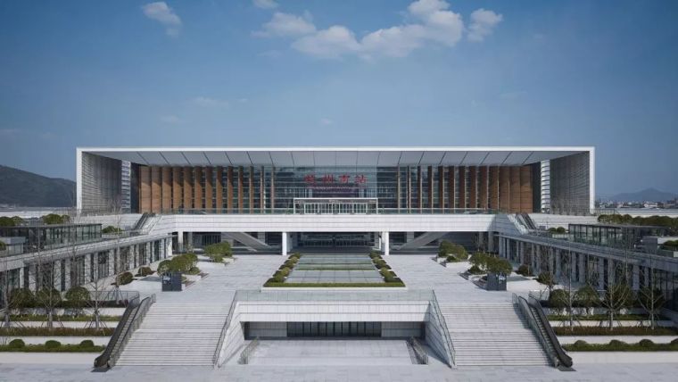 候车大厅屋盖资料下载-杭州铁路南站竣工|gmp在国内第二座交通建筑落成