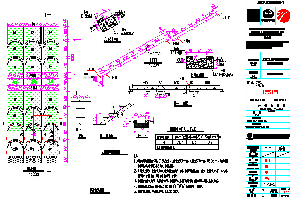 机场航站区多种跨径箱梁枢纽型立交桥及跑道建设工程图纸972张（路桥照明交通给排水）-防护工程结构设计图