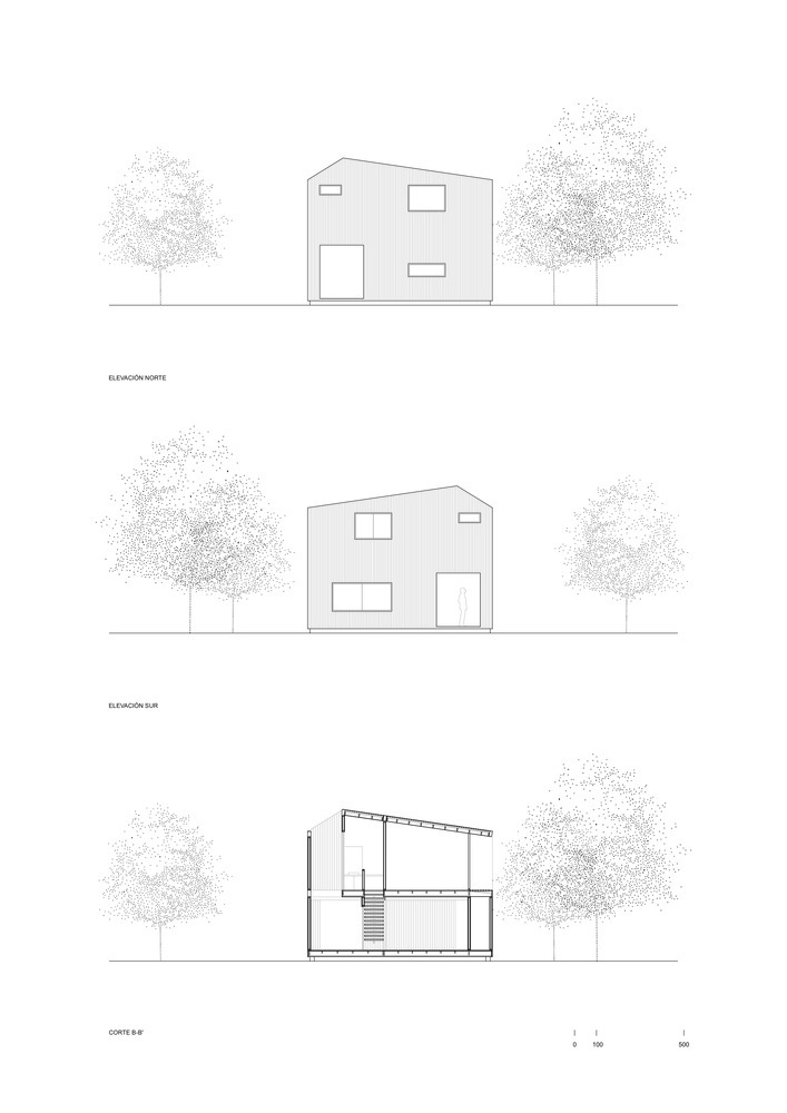 智利山间红色LaRoja小屋-智利山间红色La Roja小屋立面图 (21)