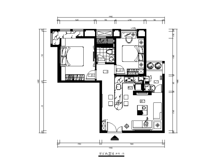 cad现代客厅立面图资料下载-现代风格样板房CAD施工图（含效果图）