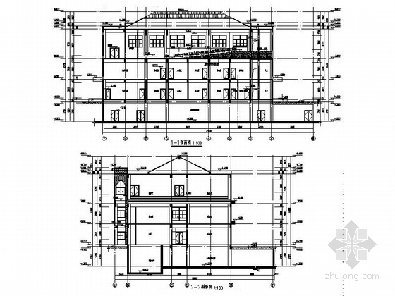 [合集]4套多层小学建筑施工图（含教学楼、风雨操场）-4套多层小学建筑平面图