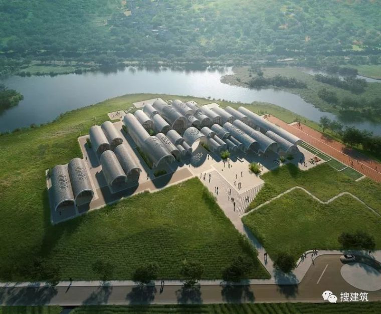 扎哈项目布局资料下载-扎哈事务所在中国的又一新项目——采用混凝土“桶形”教育园区！