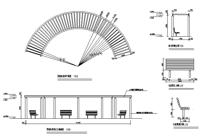 亭廊花架--CAD施工图图集（200个CAD）-亭子1