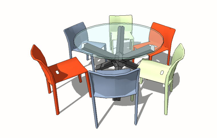 桌椅设施模型su资料下载-现代中式欧式餐桌椅SU模型合集