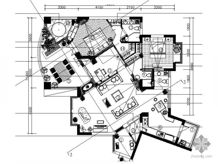 120平方三居室资料下载-[重庆]混搭风格三居室空间装修图