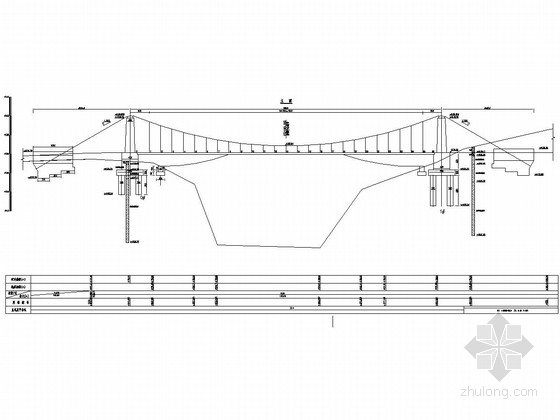 悬索吊桥施工cad图资料下载-82米跨径悬索吊桥全套施工图（33张）