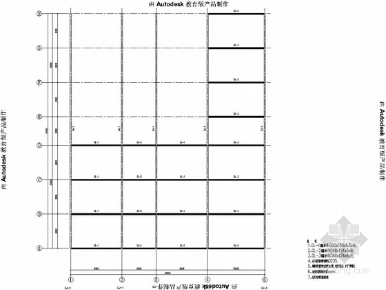 室内夹层钢构施工图资料下载-[上海]两层钢结构大众4S店结构施工图（含建施）