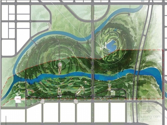 公园设计创意分析资料下载-[西安]创意风格郊野公园景观概念设计方案