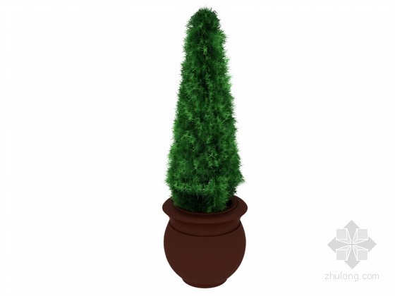 盆栽植物3d模型资料下载-大型盆栽3D模型下载