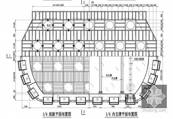 [广东]跨海大桥航道桥钻孔平台拆除及围堰安装施工技术交底（含计算书15张CAD图）-主塔墩围堰结构图