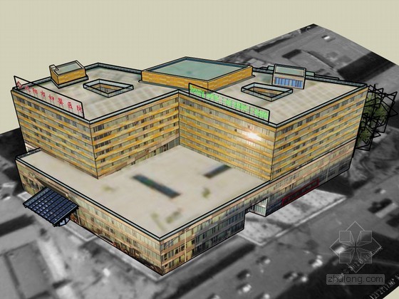 妇幼医院建筑施工图资料下载-妇幼医院SketchUp模型下载