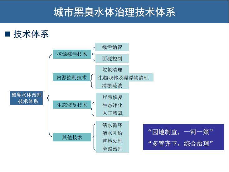 城市黑臭水体形成原因与治理技术培训讲义（73页）-城市黑臭水体治理技术体系