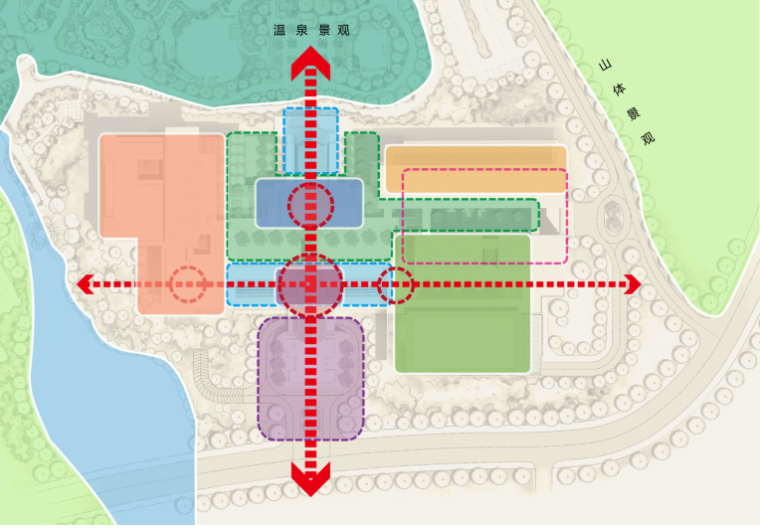[广东]国际温泉养生度假村酒店建筑设计方案文本-国际温泉养生度假村酒店建筑分析图