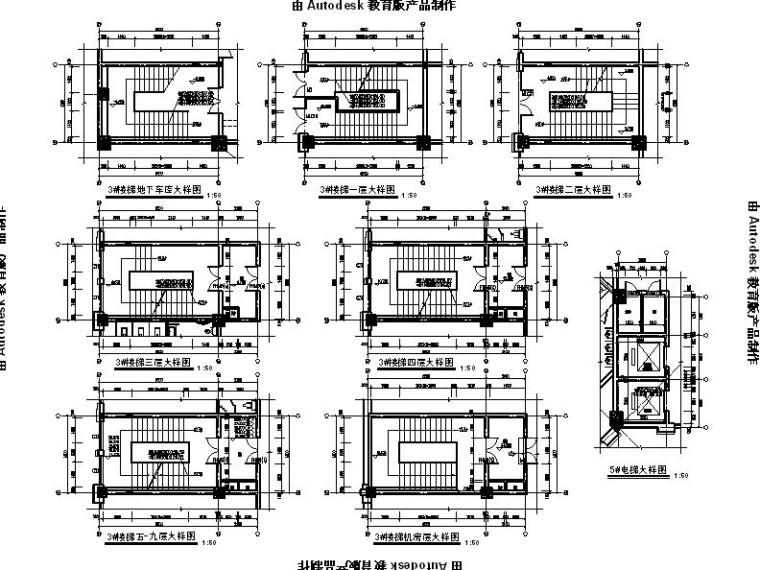 [宁夏]高层现代风格商业综合体建筑施工图（含效果图及计算书）-高层现代风格商业综合体建筑详图