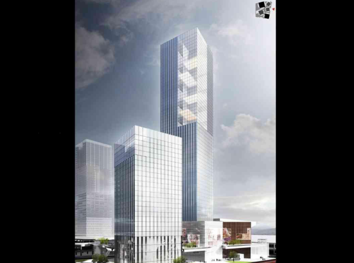 [广东]深圳北站东广场C2、D2地块物业建筑设计方案文本-整体效果图