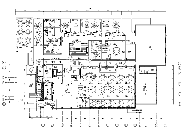 广告牌灯箱cad施工图资料下载-三门峡新中式大酒店室内施工图设计（含效果）