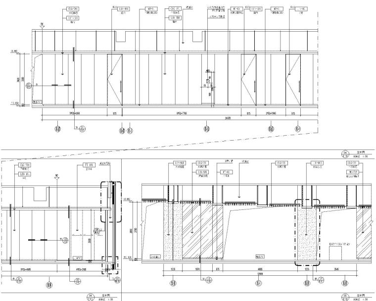 [深圳]大涌知名地产城新展示中心室内设计方案+软装方案+CAD施工图-2F立面图（二）