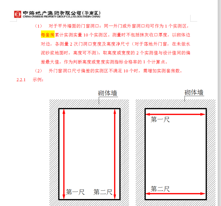 知名地产工程质量实测实量操作指引-73页-砌筑工程