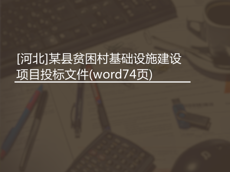 河北建设工程投标资料下载-[河北]某县贫困村基础设施建设项目投标文件(word74页)