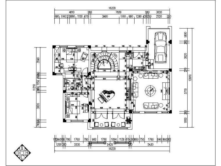 别墅门廊设计资料下载-[浙江]一套详细完整的中式别墅设计施工图（含效果图）