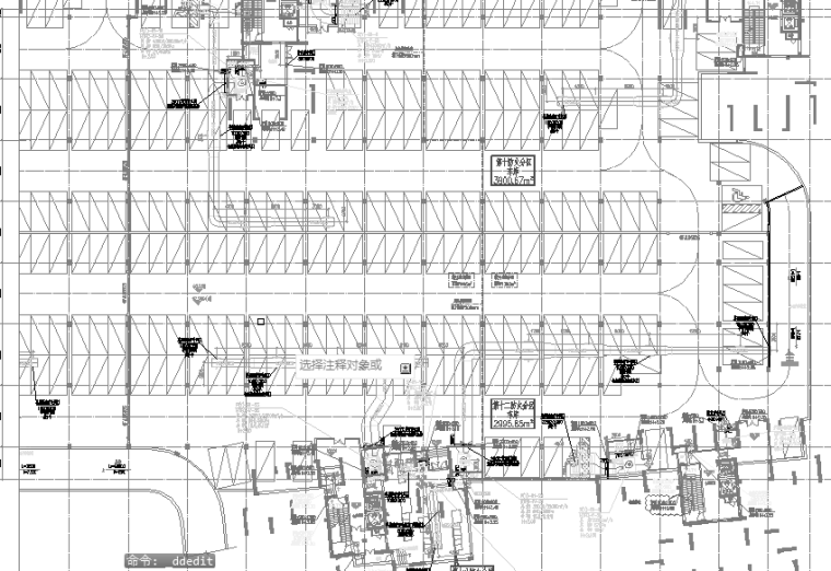 [广西]超高层商业住宅小区暖通系统设计施工图（34万平米89张）-地下室一层F区通风平面图.png