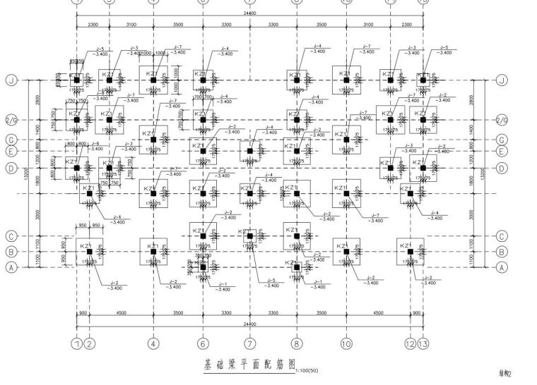 3层农村自建房别墅设计图纸带阁楼和车库（包含CAD+效果图）-基础平面图