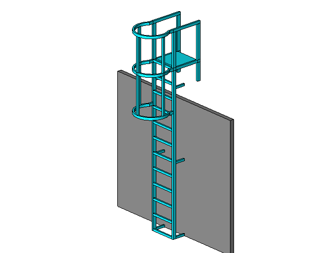 垂直爬梯护笼图集资料下载-bim软件应用-族文件-直爬梯