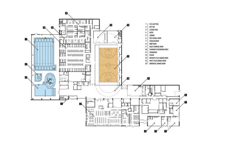 加拿大卡尔加里基督教青年会中心-Remington_Main_Floor_Plan