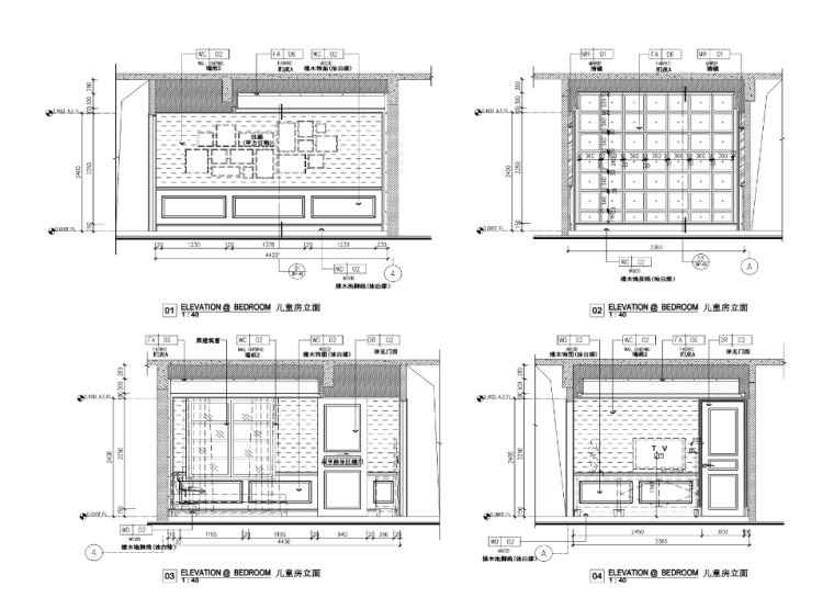 7层欧式别墅资料下载-[浙江]某欧式风格四层别墅室内装修设计施工图