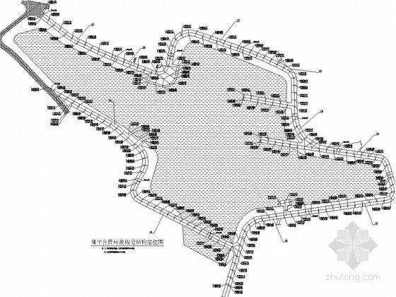 大型广场公园设计施工图资料下载-公园环湖栈道及门户广场水池结构施工图