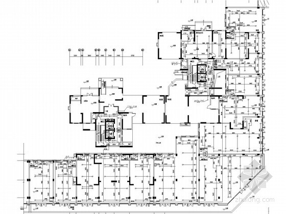 [广东]25层单元式塔楼住宅及底商给排水消防施工图-喷淋系统图 