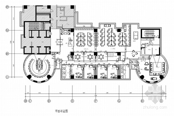 高档办公空间施工设计图资料下载-[深圳]著名创投公司现代高档办公室施工图（含效果图）
