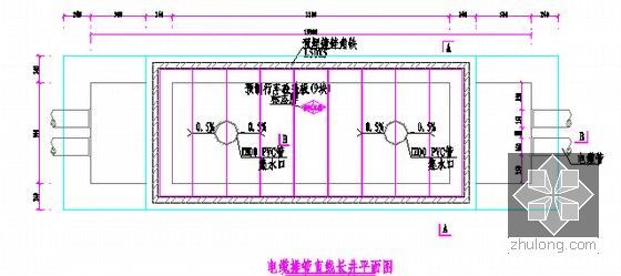 [广东]2015年业务技术用房强电设备安装工程预算书(附施工图纸)-电缆排管直线长井平面图