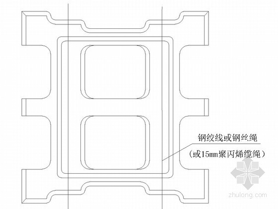 铰接式护坡断面图（2m和5m）-铰接式护坡砌块 