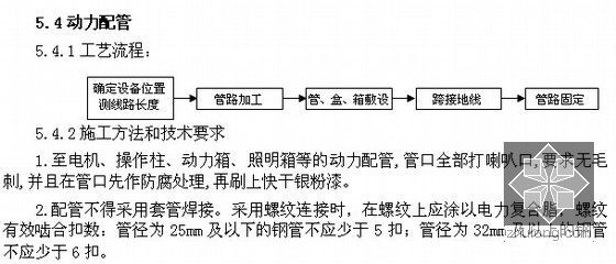 [新疆]水泥生产线电气安装施工方案-动力配管