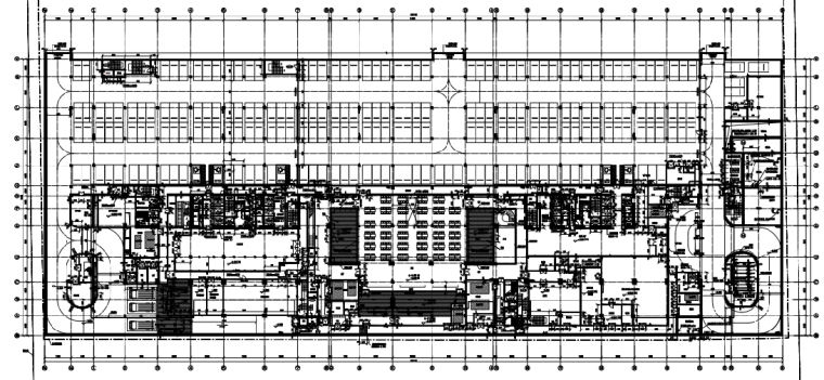 [独家]绿色建筑设计-长春智慧城市产业基地（一期）项目建筑施工图（PDF+CAD）-地下一层平面图