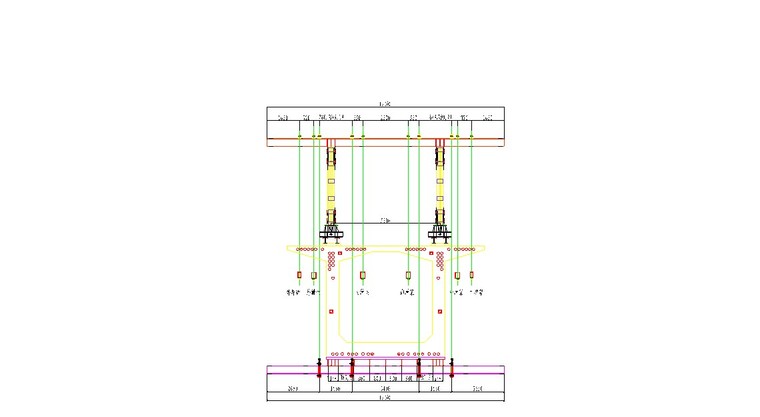 菱形挂篮悬臂浇筑施工方案(附挂篮构造图，PPT，144页）-挂篮前端布置图