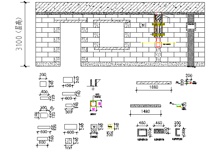 样板引路策划书（配室内样板及通道平面图）-3排砖图绘制