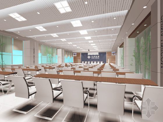 会议大厅3D资料下载-中国联通会议大厅