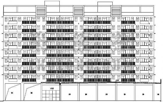 3万平商住楼资料下载-某商住楼平立面设计方案