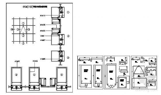 玻璃幕墙结构su资料下载-某4KM(160)明框玻璃幕墙结构详图