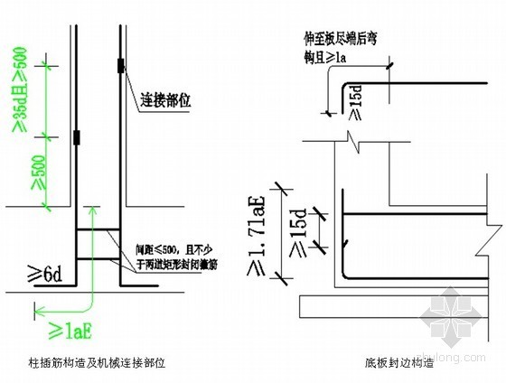 底板柱插筋效果图资料下载-基础底板、地梁钢筋绑扎及墙、柱插筋施工技术交底